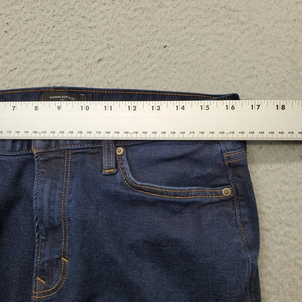 Banana Republic Travel Jeans Men 34x34 Blue Denim Slim Fit Skinny Leg Streetwear